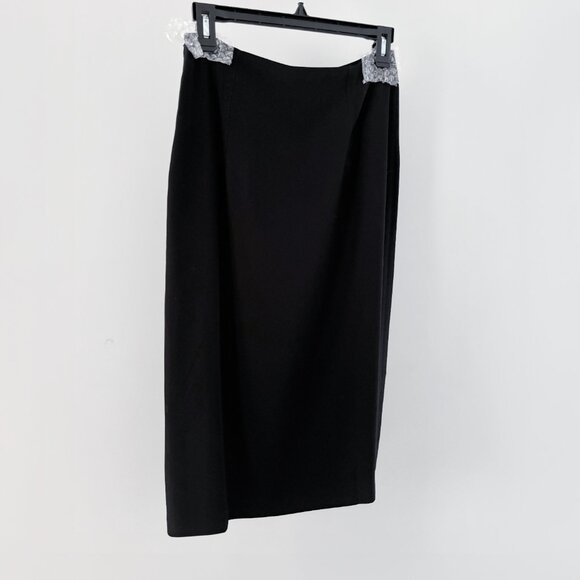 Iris & Ink - Ethel Pleated Crepe Midi Skirt - Picture 2 of 5